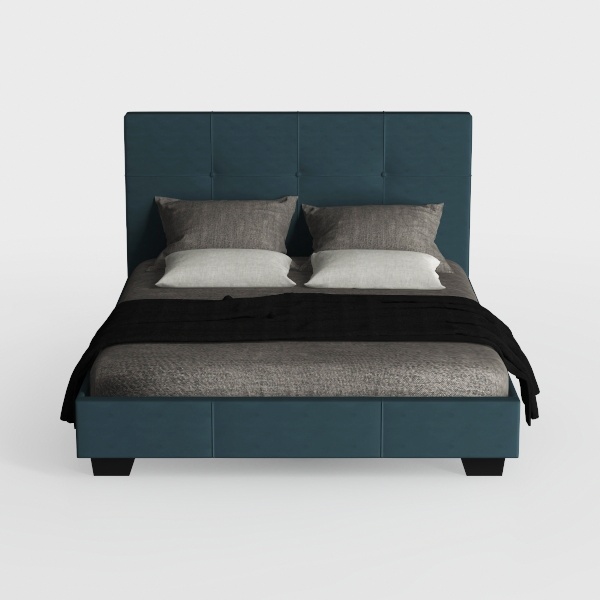 Acme Ishiko Eastern King Bed in Dark Teal Fabric