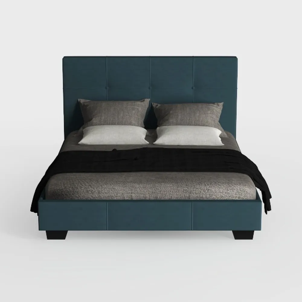 Acme Ishiko Eastern King Bed in Dark Teal Fabric