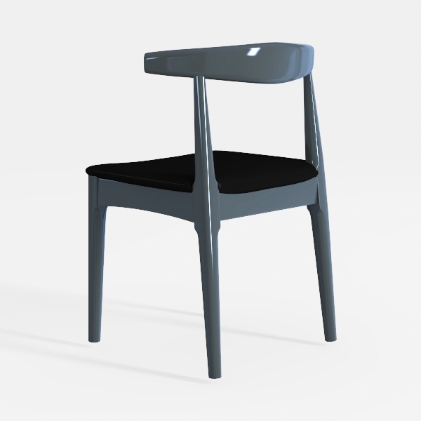 Carmen Modern Dining Chair Black Seat Transparent