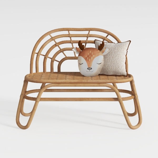 Ikea STOCKHOLM 2017 poltrona con cuscino, rattan/Gräsbo bianco