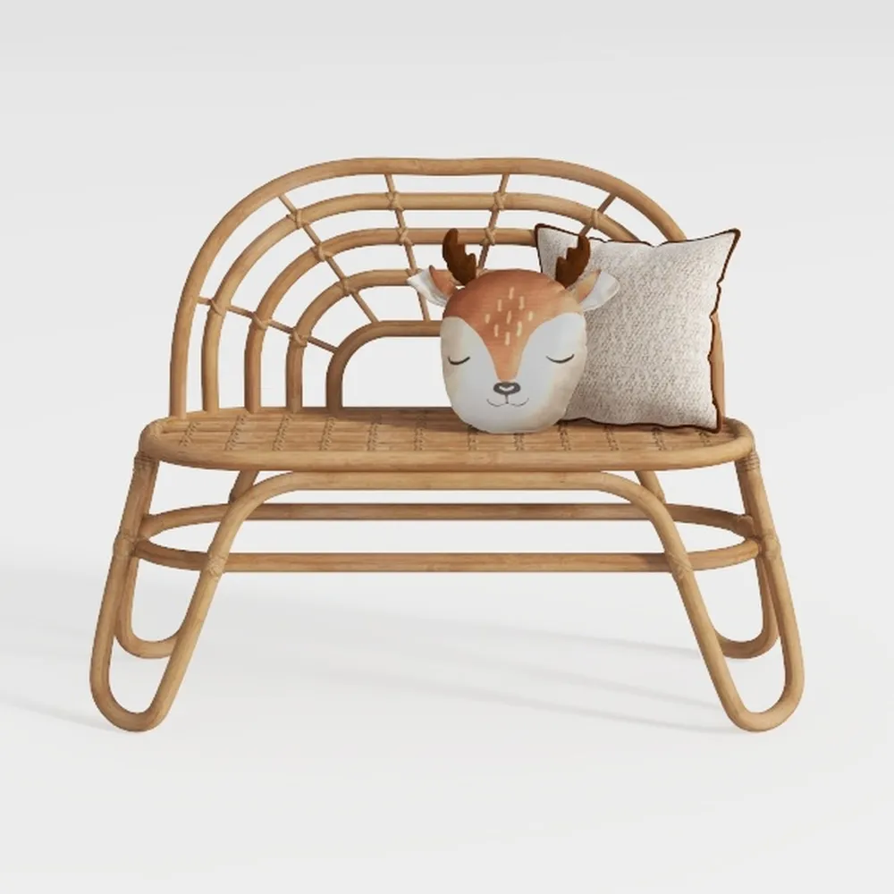 Ikea STOCKHOLM 2017 poltrona con cuscino, rattan/Gräsbo bianco
