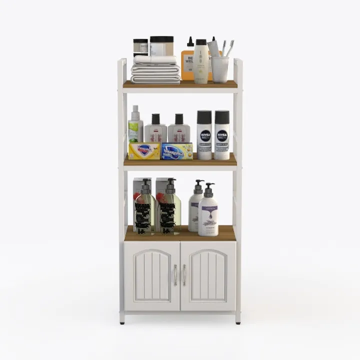 SEJOV Bookshelf 5 Tier Tall Bookcase with Doors