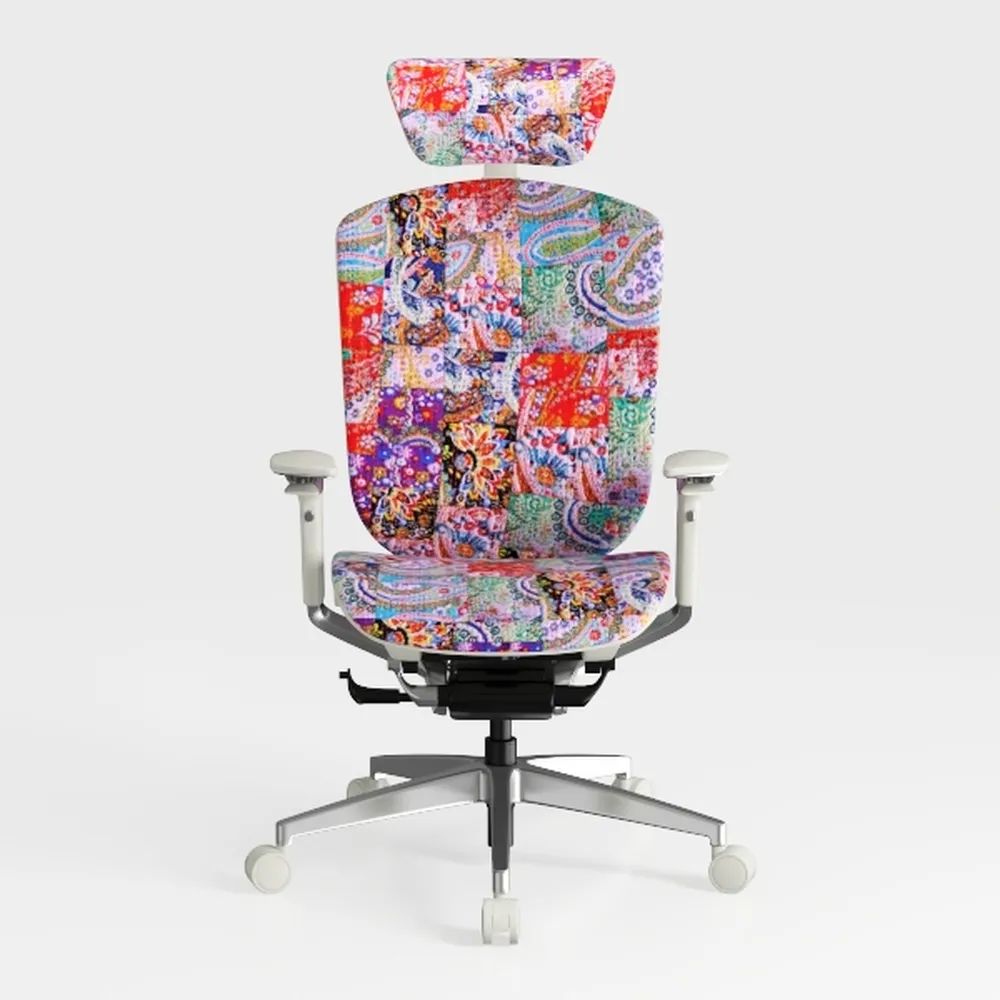 Lunarable Floral Office Chair Slipcover, Vintage
