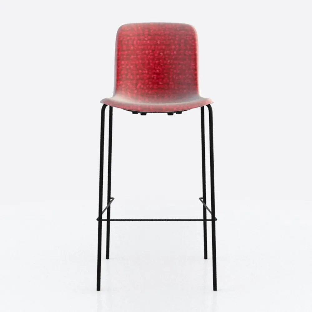 ABS Plastic Barstool 29.5 in. Seat Height Stool wi