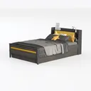 Twin XL Bed Frames with Ergonomic Hidden Storage h Left 45 Degree View