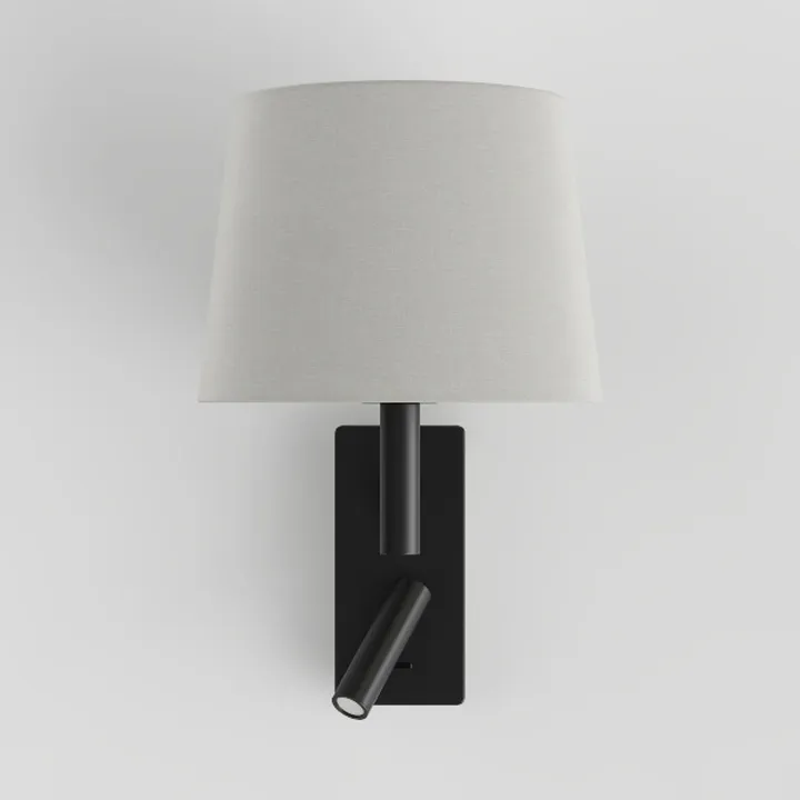 Modern Minimalist Black Metal Fabric Wall Lamp 3D Model