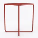 Patio Side Table Waterproof Round Metal Steel Right 45 Degree View