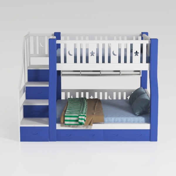 DHP Brady Solid Wood Bunk Beds with Ladder and Gua