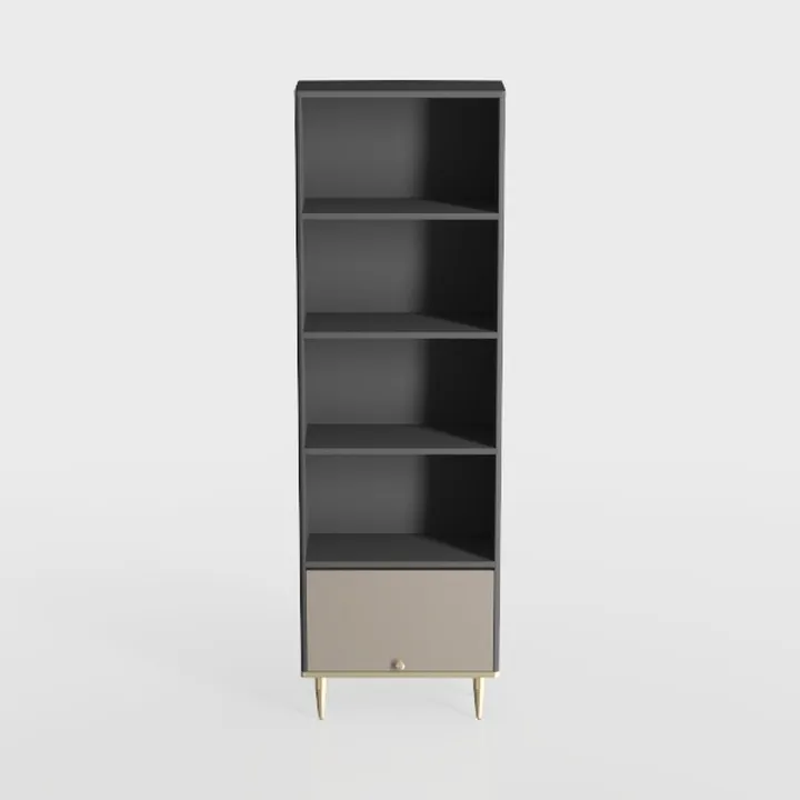 Cozy Castle 74.1'' Bookshelf,Tall Bookcase with