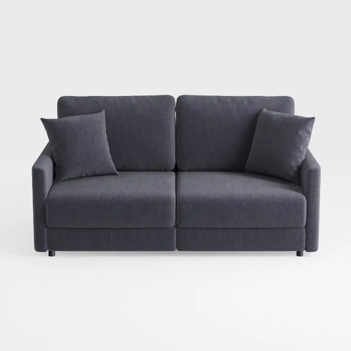 Daesar Love Seat Couches, Dark Grey Linen