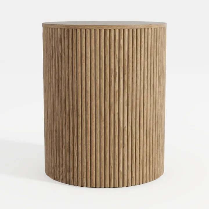 POVISON Mid Century Modern Round Coffee Table with