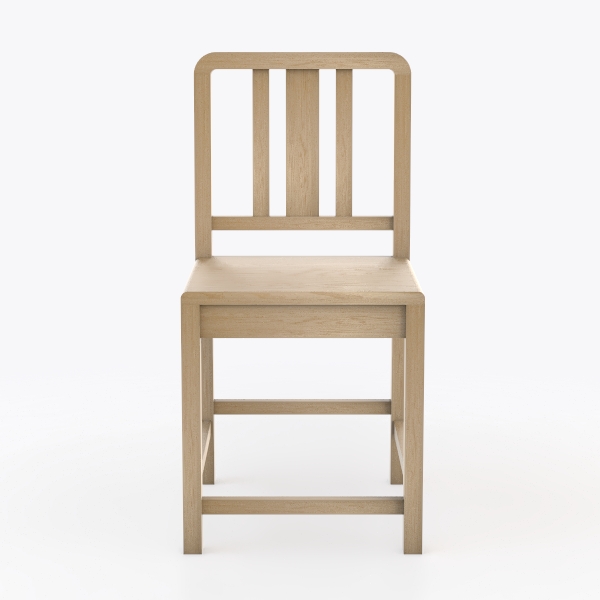 Set of Two Cafe Dining Chairs, Unfinished
