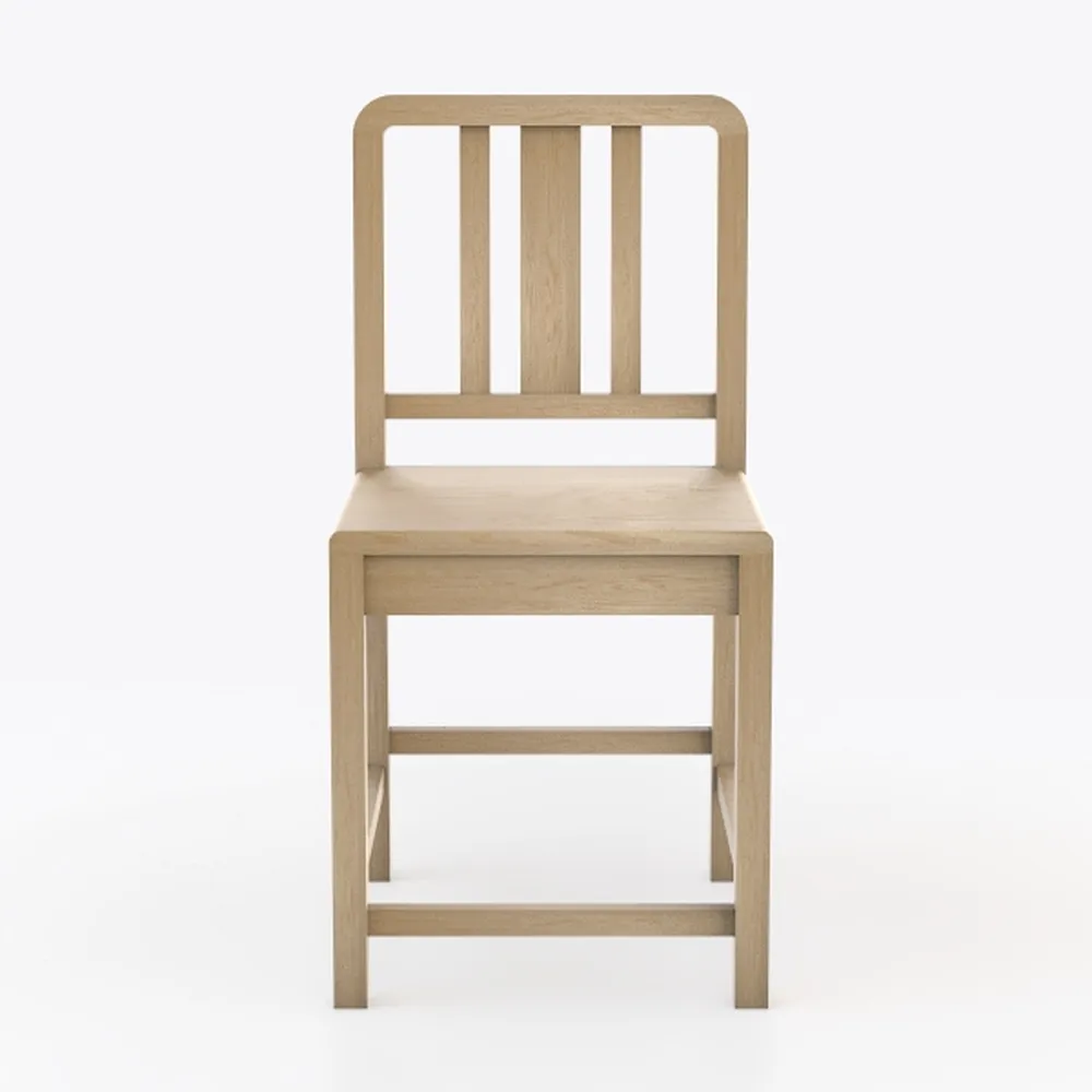 Set of Two Cafe Dining Chairs, Unfinished