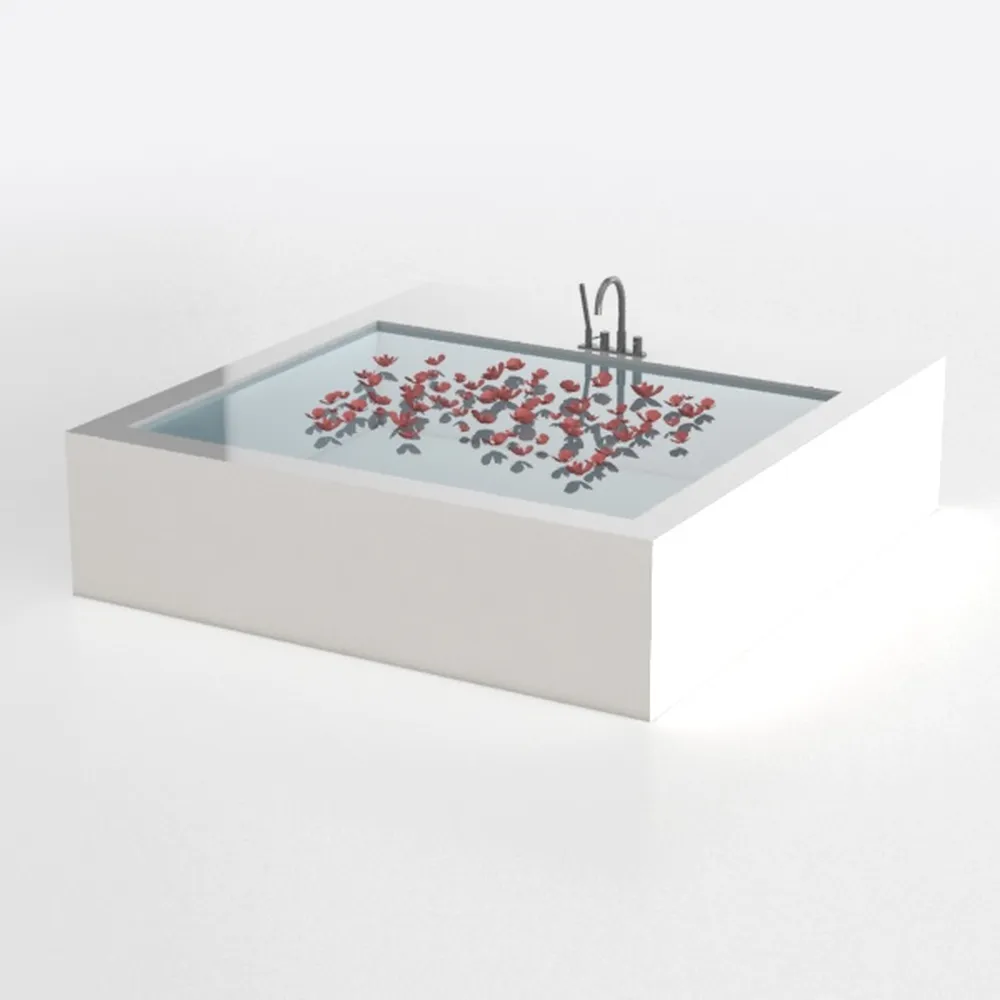 Homary 70.8" Whirlpool Bathtub, 2-Person jetted