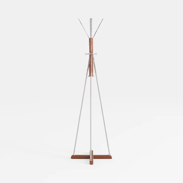 Reclaimed Wood and Metal Freestanding Coat Rack wi