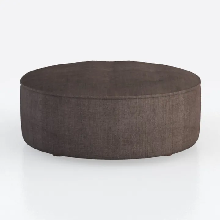 Gray Amour Upholstered Fabric Ottoman