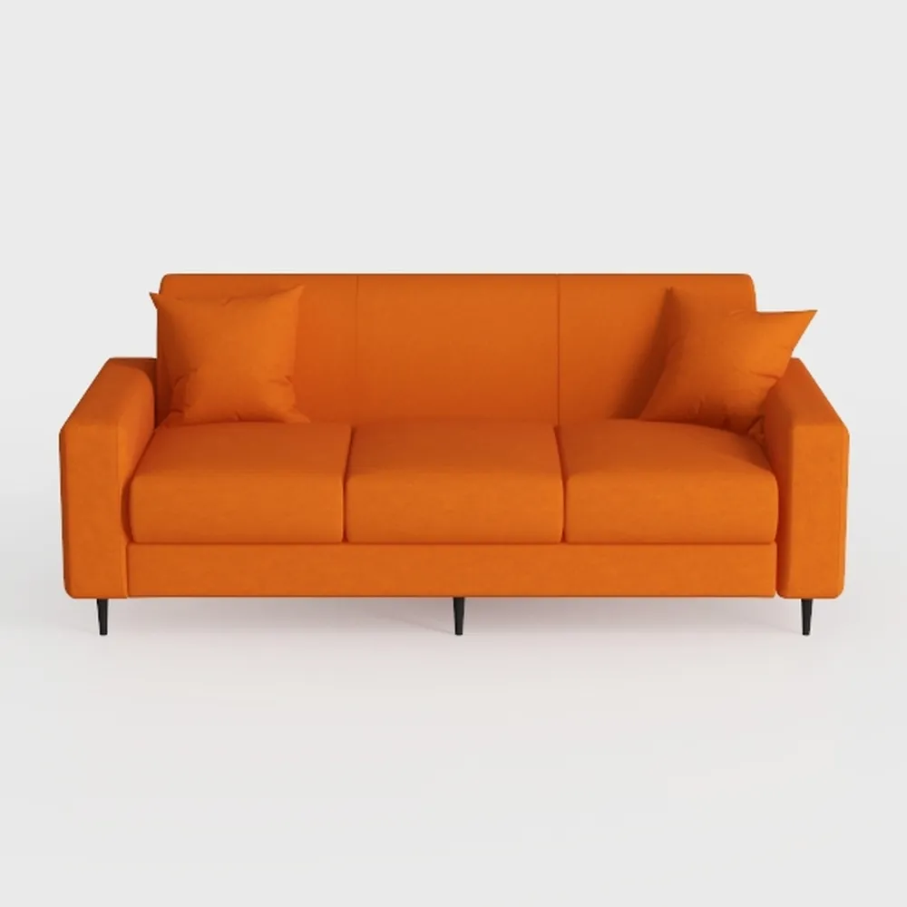 77" Linen Fabric Sofa Bed with Adjustable Backrest