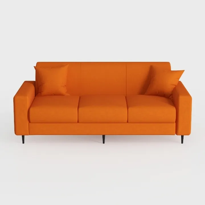 77" Linen Fabric Sofa Bed with Adjustable Backrest
