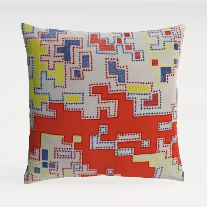 Blue Orange Burgundy Red Pillow Covers 18X18 Inch 