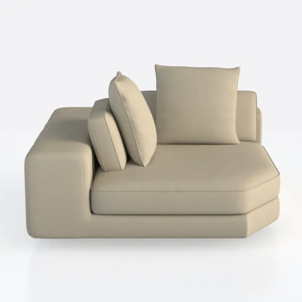 EcoSummer 112'' Large L-Shaped Sectional Sofa, Mod