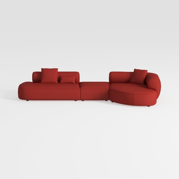 149.6IN Modern Curved Sofa - Living Room Couch