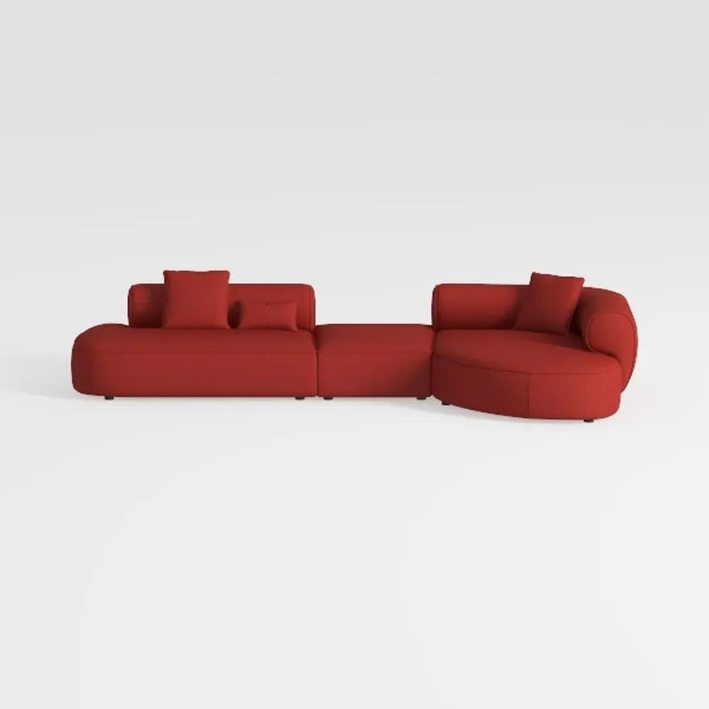 149.6IN Modern Curved Sofa - Living Room Couch