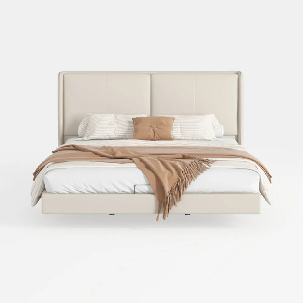 Pemberly Row Transitional Fabric Upholstered Queen