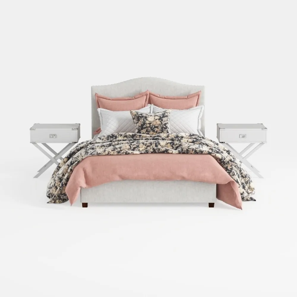 ARFARLY Telaio Letto 120 x 200 cm - Elegante Struttura Letto Grigio Scuro con Testiera