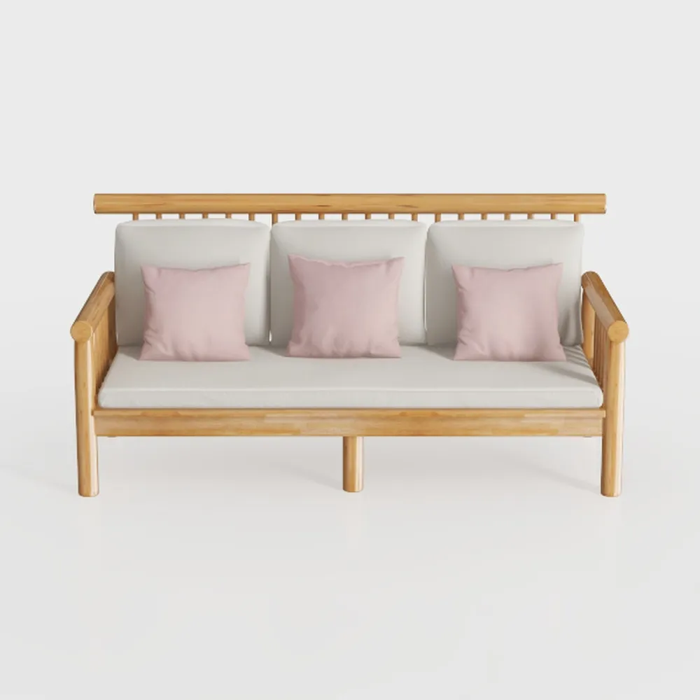 Tennozu Linen Fabric Loveseat Sofa, Convertible Fu