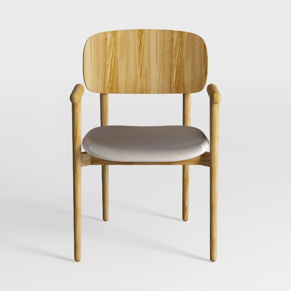 GOFLAME Bamboo Accent Chair, Mid-Century Modern Ar