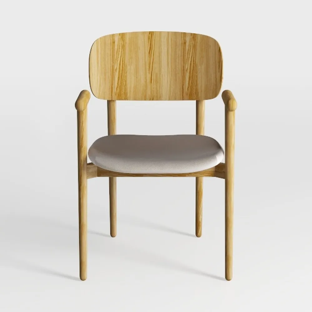 GOFLAME Bamboo Accent Chair, Mid-Century Modern Ar