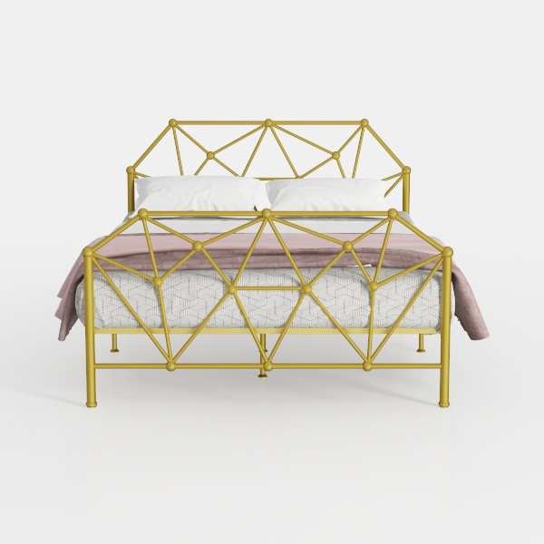 Zinus Elias Letto Matrimoniale 160x190 cm - Letto 160x190 - Durevole base in metallo con testata - Altezza 30 cm - Rete a doghe in metallo inclusa - Spazio di archiviazione sottostante - Nero