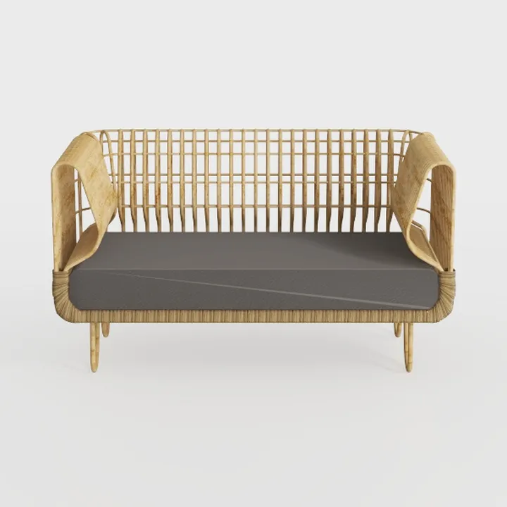 bali & pari Davida Natural Rattan Daybed, One Size