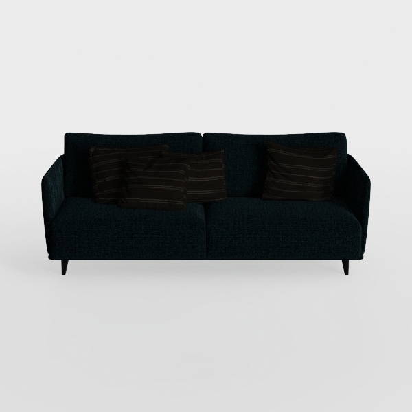 89 Inch 3 Seater Sofa Couch with 4 Pillows, Modern