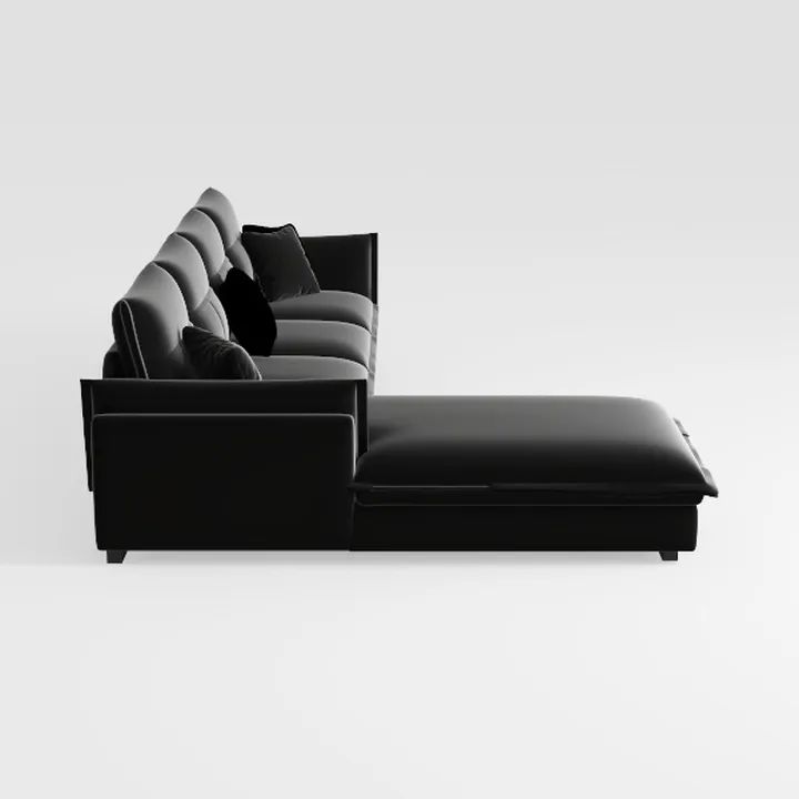 118.5" Faux Leather Modular Sectional Sofa