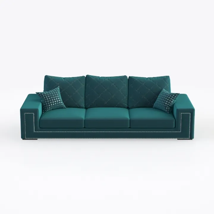 WAROOM Patio Couch PE Wicker 3-Seat Outdoor Brown
