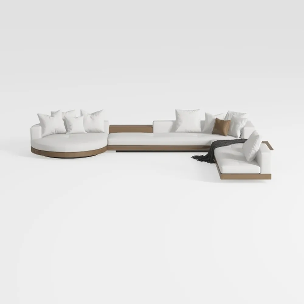 HKBOREVO Oversize Sectional Couch with L-Shape Cha