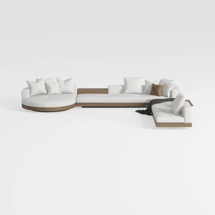 HKBOREVO Oversize Sectional Couch with L-Shape Cha