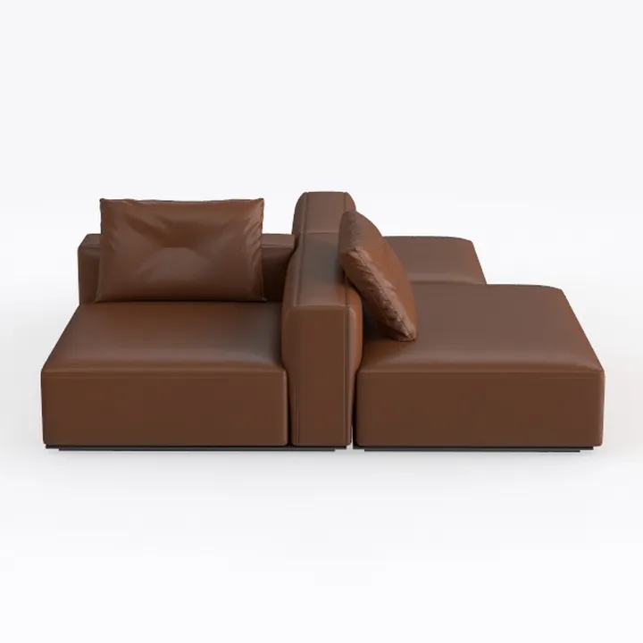 Valencia Nathan Nappa Leather Couch - 4 Seats with