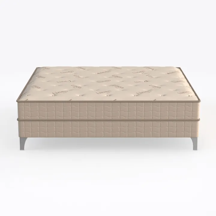 LSIGHTUS Modern Leather Queen Size Platform Bed, E
