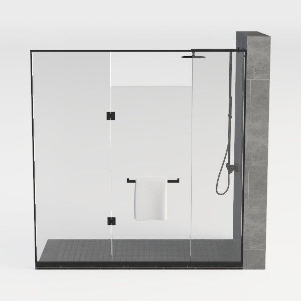 Bathtub Shower Door - 58-60" W×59" H Adjustable