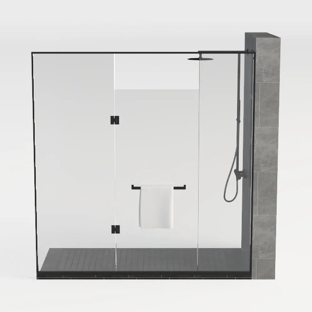 Bathtub Shower Door - 58-60" W×59" H Adjustable