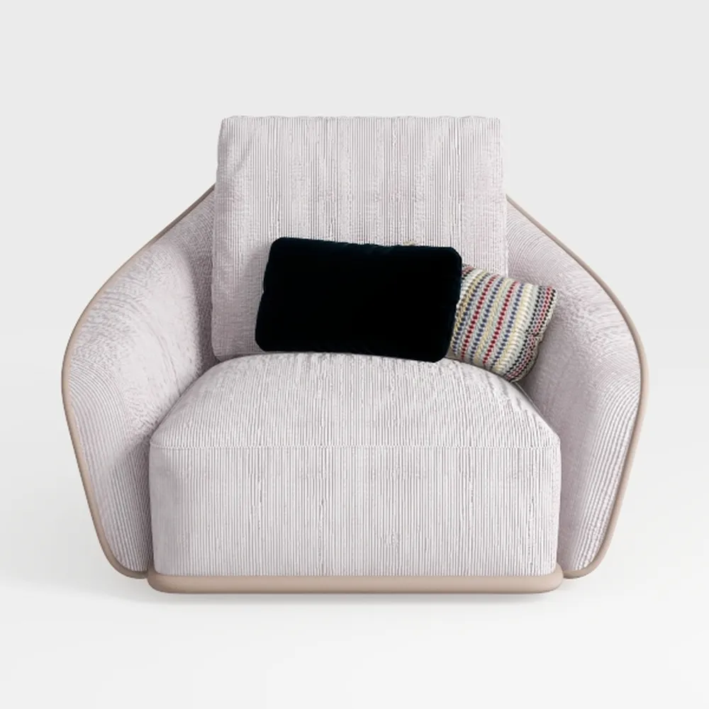 Swivel Accent Chair Set of 2, Comfy Modern Barrel