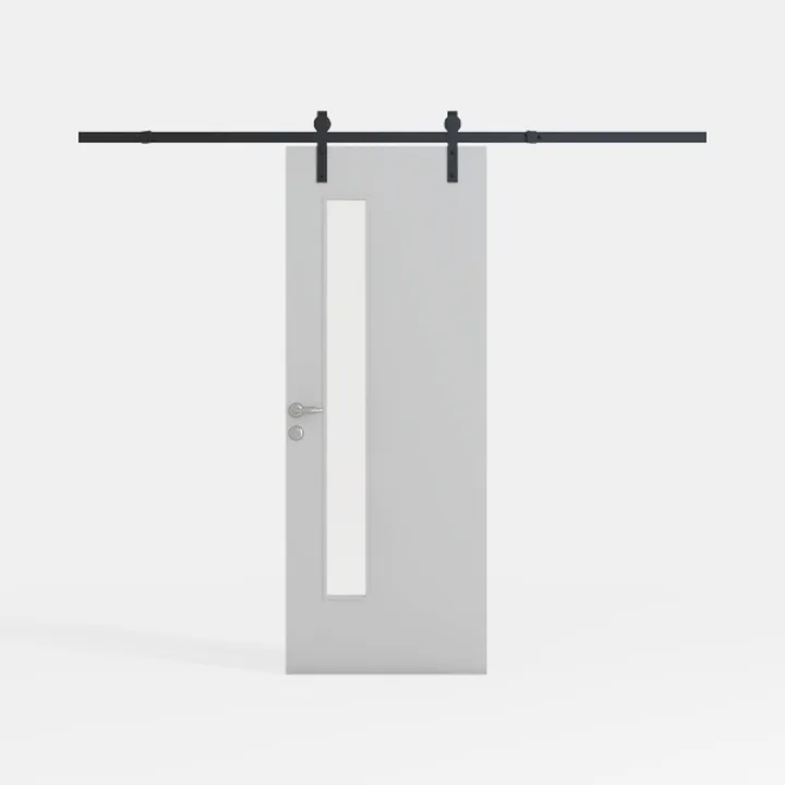 SmartStandard 40 x 84 in Glass Barn Door with 7FT