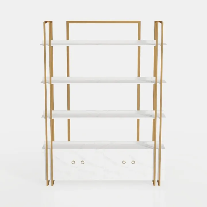 73.6" Tall Bookshelf with 3 Drawers and 16 Storage