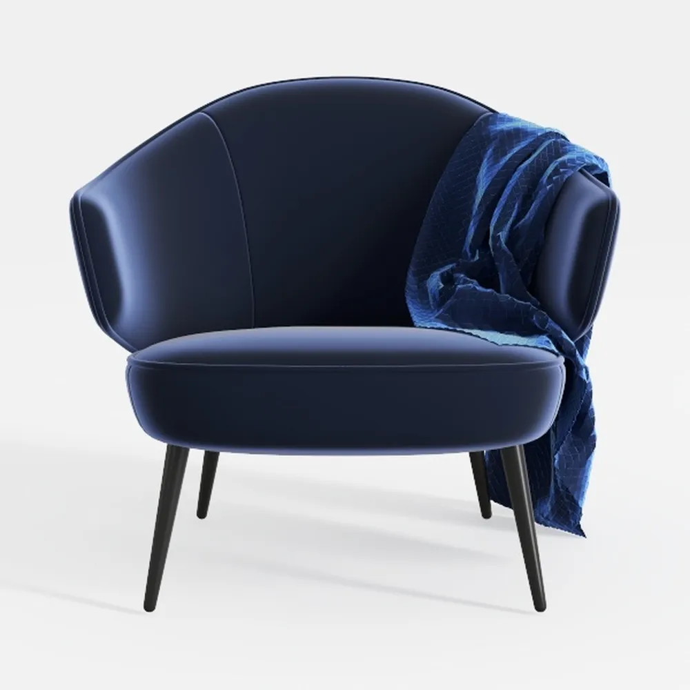 Yaheetech Velvet Barrel Chairs, Accent Chairs