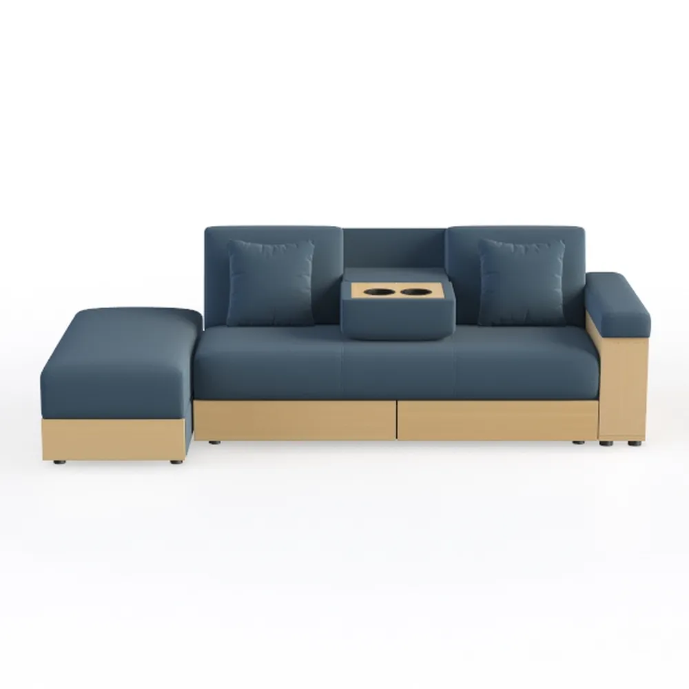 SPOFLYINN L Shaped Sectional Sofa with Storage Foo