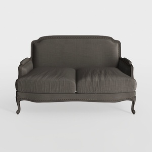 HOMCOM 61" Loveseat Sofa, Mid Century Modern 2 Sea