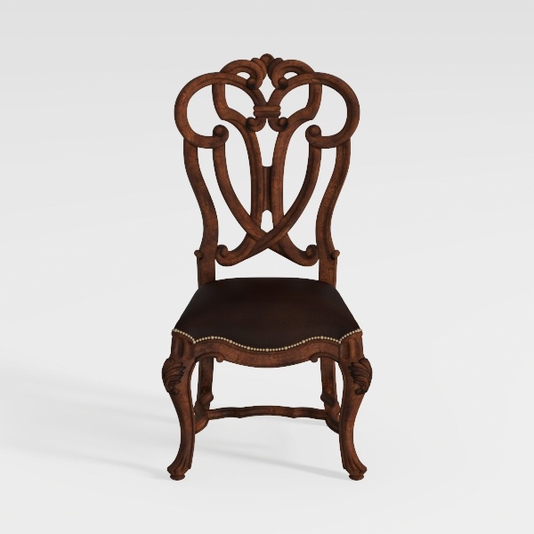 BELLAGIO Brown Cherry Traditional Style Side Chair