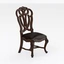 BELLAGIO Brown Cherry Traditional Style Side Chair Right 45 Degree View
